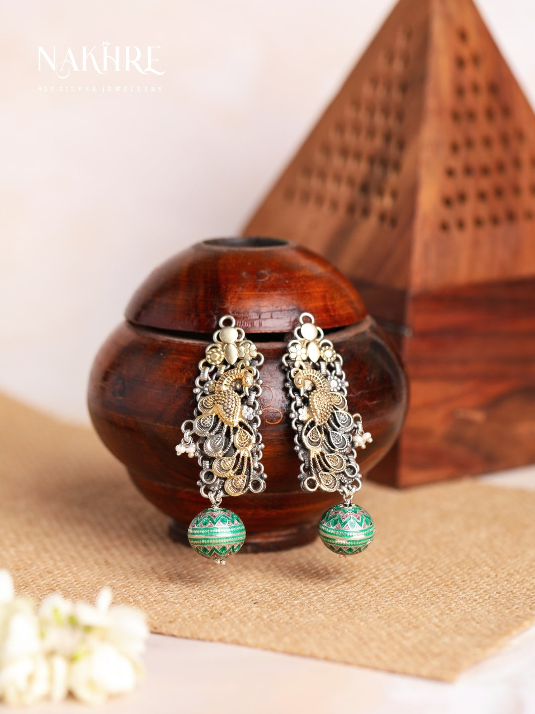 Nazaakat Rangrez Meenakari Earrings
