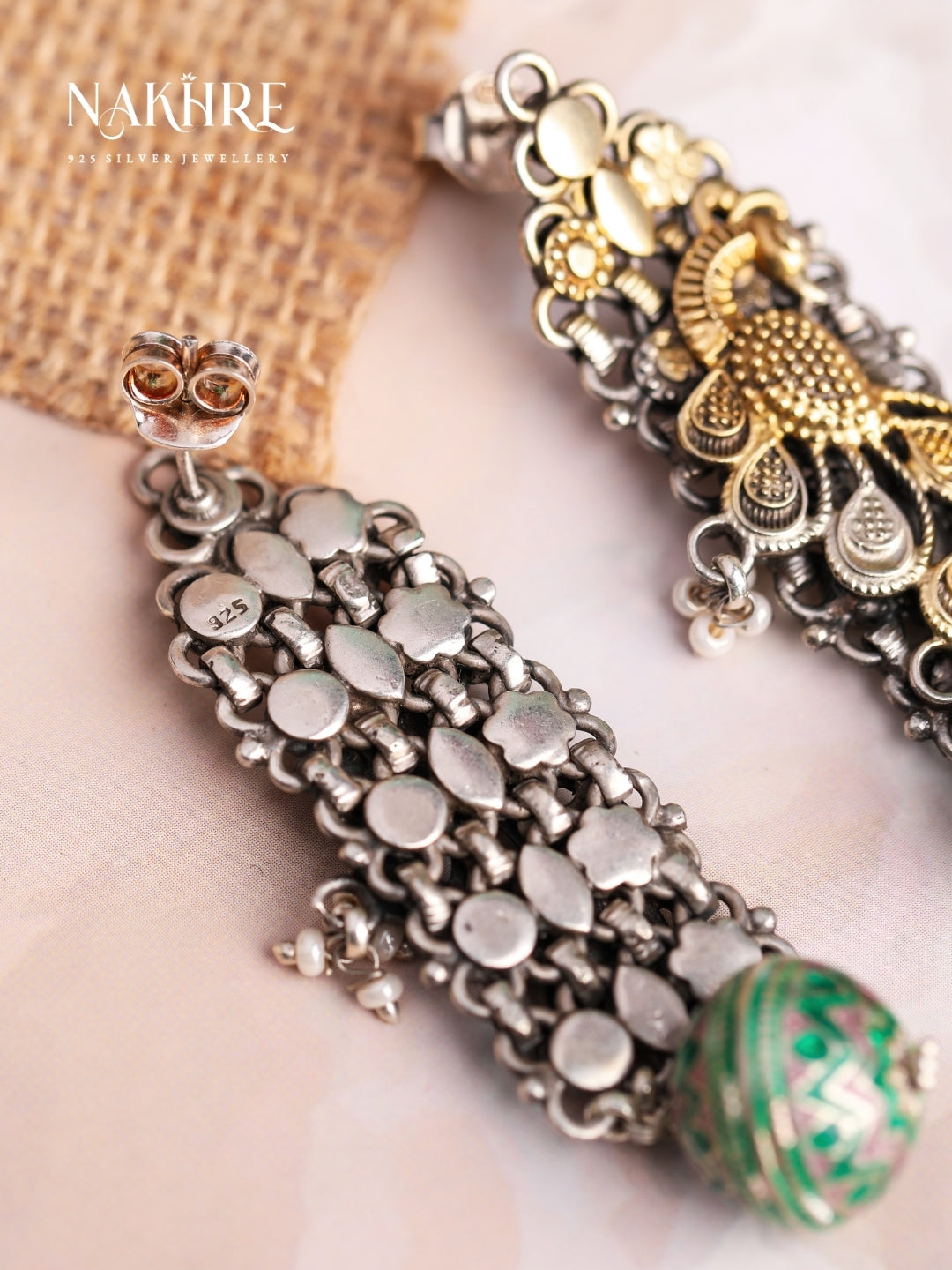Nazaakat Rangrez Meenakari Earrings
