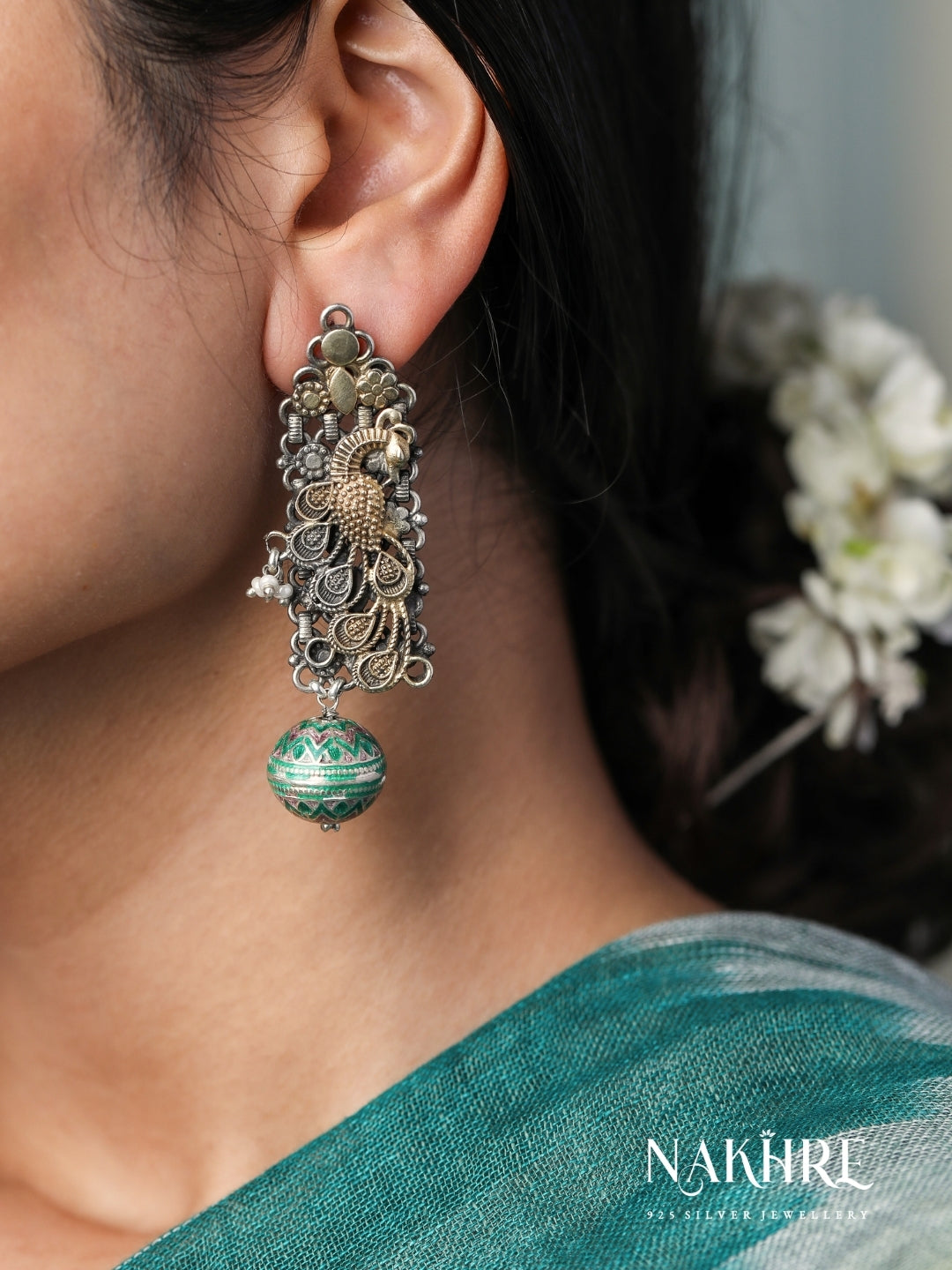 Nazaakat Rangrez Meenakari Earrings