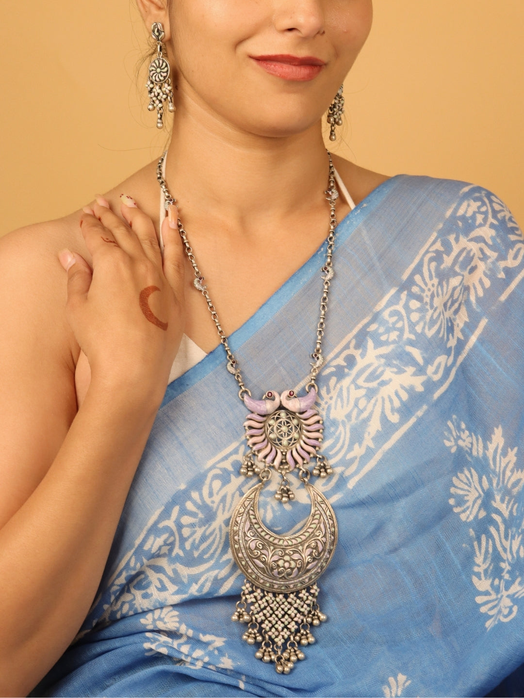 MIRA SILVER OXIDISED SET