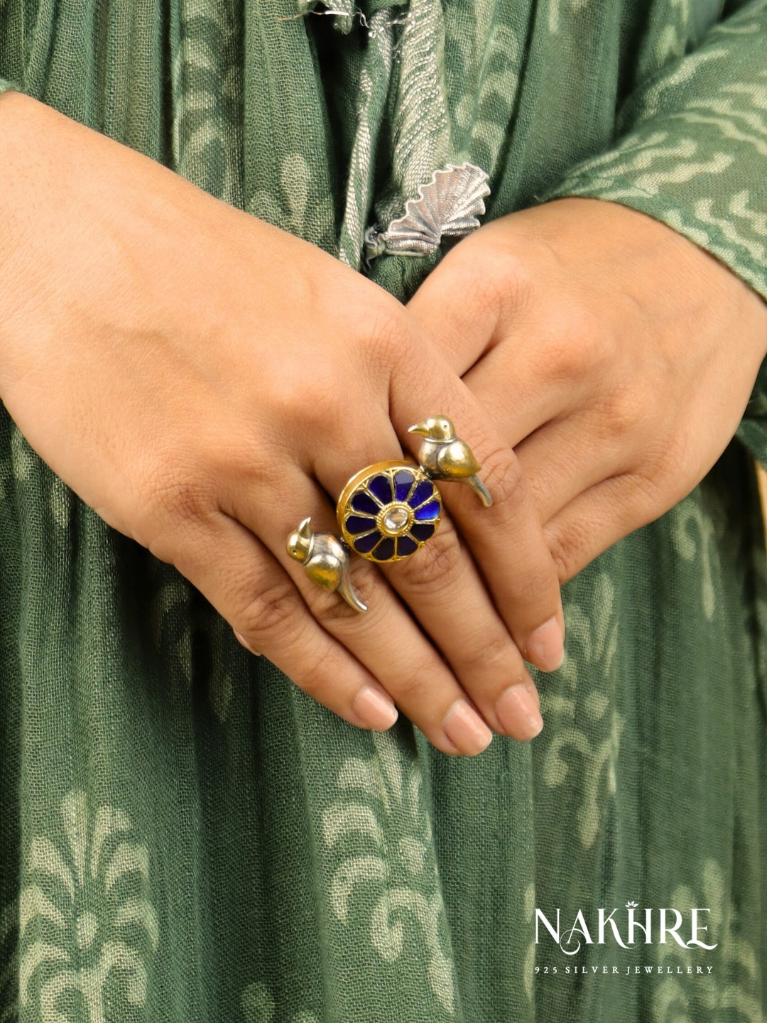 Silver Pakshi Ring