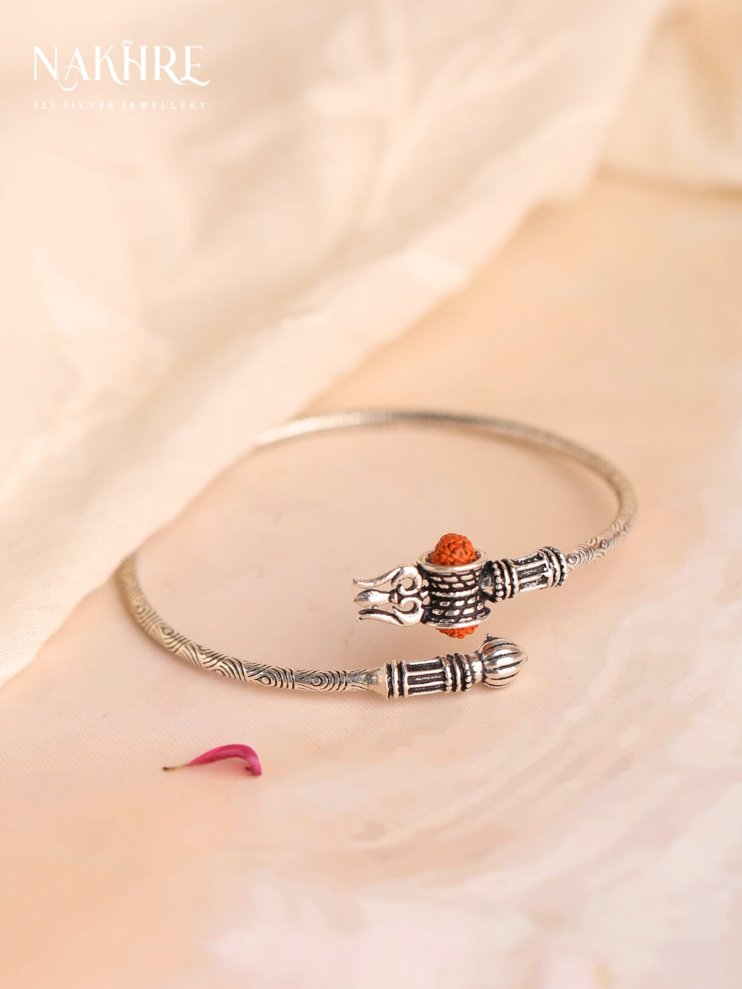 Rudraksh Trishul Silver Kada