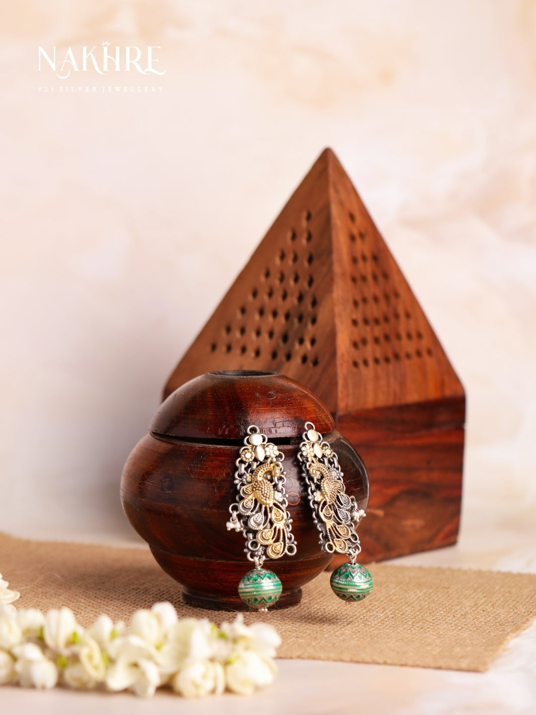 Nazaakat Rangrez Meenakari Earrings