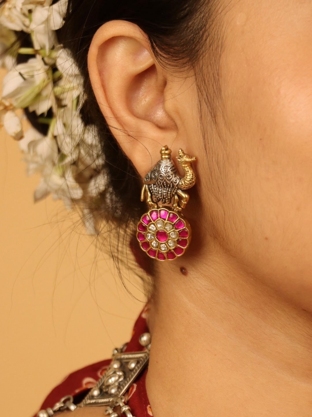 NAZAAKAT MAYUR SILVER SET