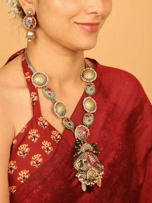 NAZAAKAT MAYUR NECKLACE SET