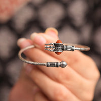 Rudraksh Trishul Silver Kada