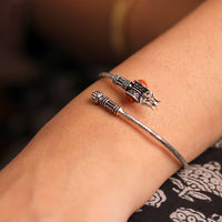 Rudraksh Trishul Silver Kada